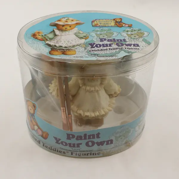 Enesco Cherished Teddies Paint-Your-Own Bear Figurine NIB New