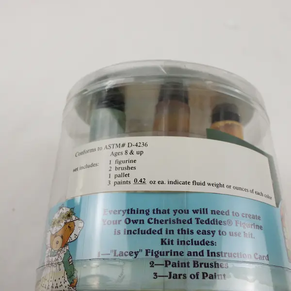 Enesco Cherished Teddies Paint-Your-Own Bear Figurine NIB New