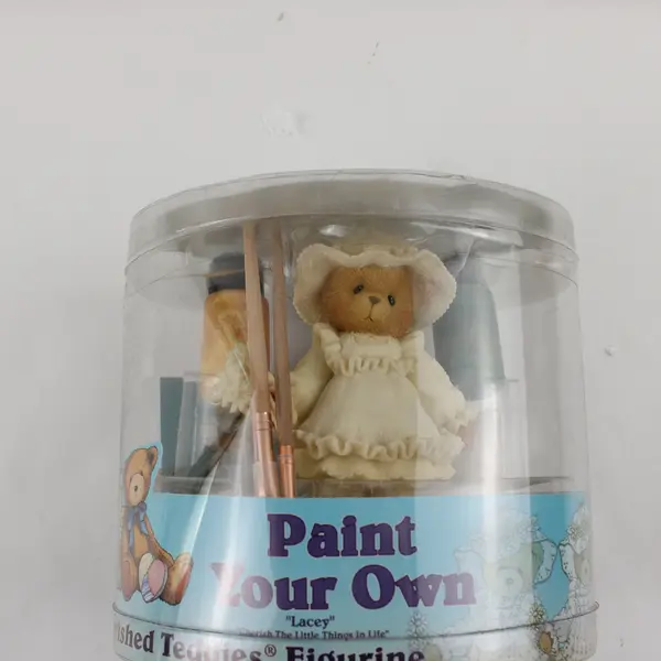 Enesco Cherished Teddies Paint-Your-Own Bear Figurine NIB New