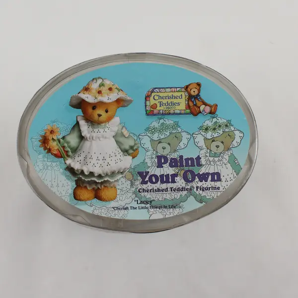 Enesco Cherished Teddies Paint-Your-Own Bear Figurine NIB New