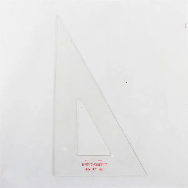 Pickett Clear Plastic Drafting Triangle 30 SC 12in Used