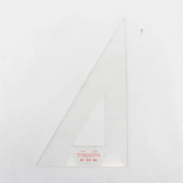 Pickett Clear Plastic Drafting Triangle 30 SC 12in Used