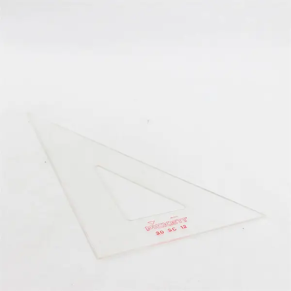 Pickett Clear Plastic Drafting Triangle 30 SC 12in Used