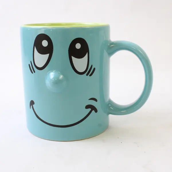 Lot of 3 Novelty Ceramic Coffee Mugs Boys Will Be Toys Basset Face 3D Nose