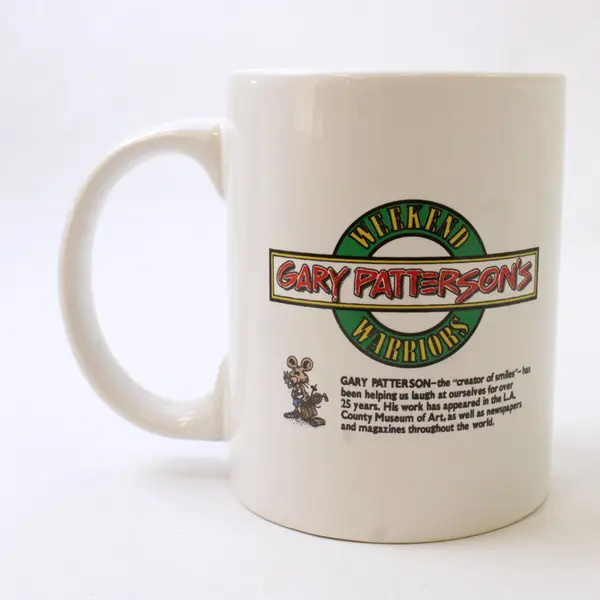 Lot of 3 Novelty Ceramic Coffee Mugs Gary Patterson Weekend Warriors M.D. Bingo