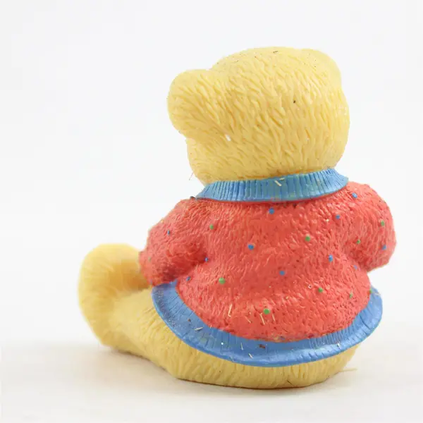 Enesco Cherished Teddies Tellie the Time Bear Squeak Toy Figurine