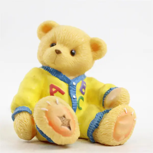 Enesco Andie Alphabet Bear Cherished Teddies  Plastic & Squeaks 4in Collectible