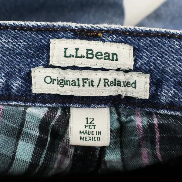 Vtg L.L. Bean Women's 12 Petite Original/Relaxed Fit Flannel Lined Denim Jeans