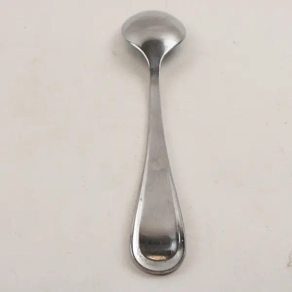 Lot of 2 Bobby Flay Classica Pattern Stainless Steel Oval Soup Spoons 8.25" Good