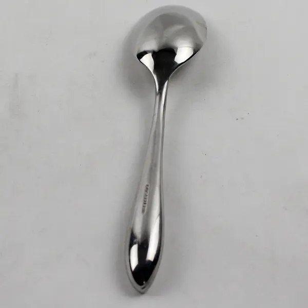 Bugatti Flatware Unknown Rare HTF Pattern 18/10 SS Oval Soup Spoon 7.25" Good