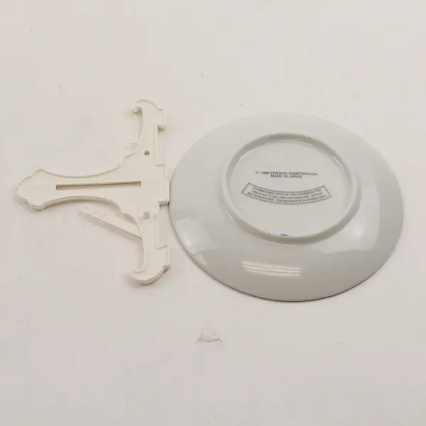 ENESCO 25th Anniversary Bone China Plate Anniversary Wishes Bells Roses Silver