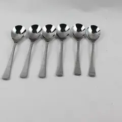 Lot of 6 Harry & Camila Unknown Rare HTF Pattern Stainless Teaspoons 6.75" Good