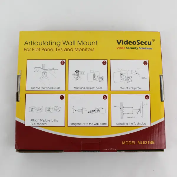 VideoSecu Articulating Wall Mount For Flat Panel TVs and Monitors  Model ML531BE