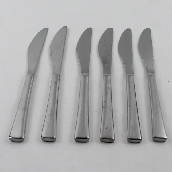 Lot of 6 Harry & Camila Unknown Rare HTF Pattern SS Dinner Knives 9.25" Good