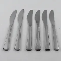 Lot of 6 Harry & Camila Unknown Rare HTF Pattern SS Dinner Knives 9.25" Good