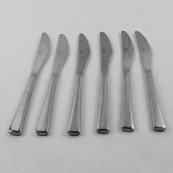 Lot of 6 Harry & Camila Unknown Rare HTF Pattern SS Dinner Knives 9.25" Good