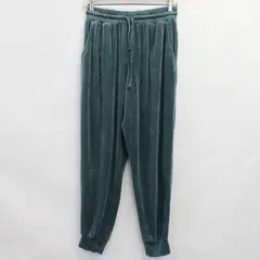 Hippie Rose Juniors M Teal Drawstring Faux Corduroy Jogger Sweatpants
