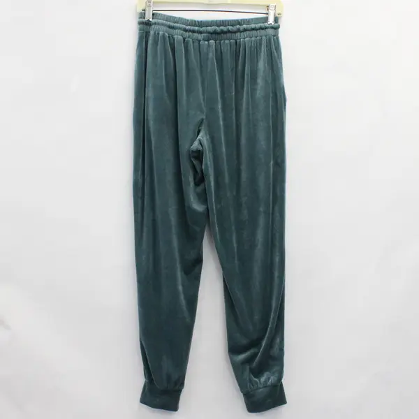 Hippie Rose Juniors M Teal Drawstring Faux Corduroy Jogger Sweatpants