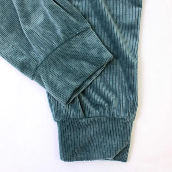 Hippie Rose Juniors M Teal Drawstring Faux Corduroy Jogger Sweatpants