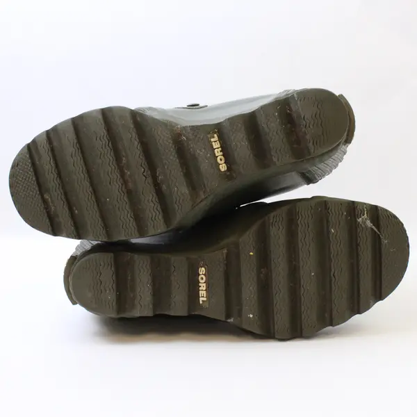 SOREL Women's 6.5 Joan Rain Rubber Wedge Boot Waterproof Lace-Up