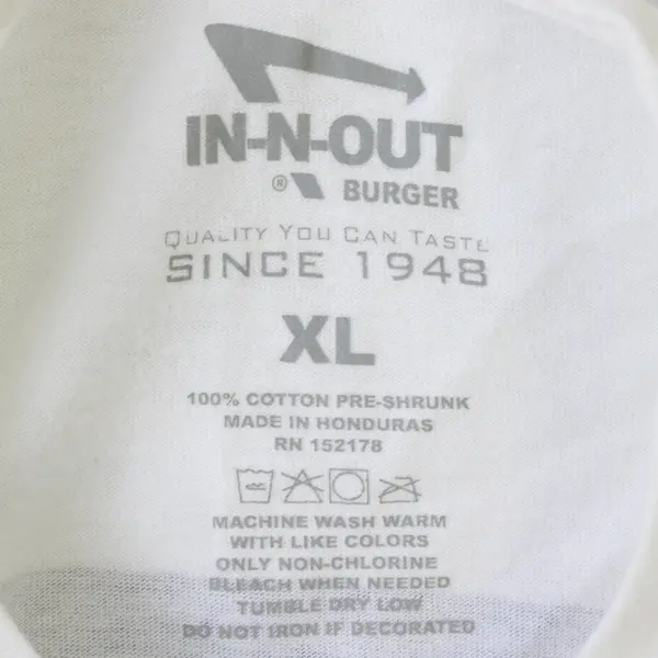 In-N-Out Oregon White Short-Sleeved T-Shirt Men's XL