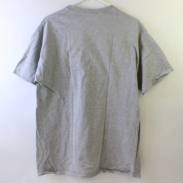 Gildan Gray Short-Sleeved American Flag Graphic T-Shirt Men's Large