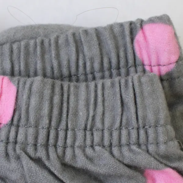 NWT Joe Boxer Pink Polka Dot Gray Cotton Flannel Pajama Set Women's 1X