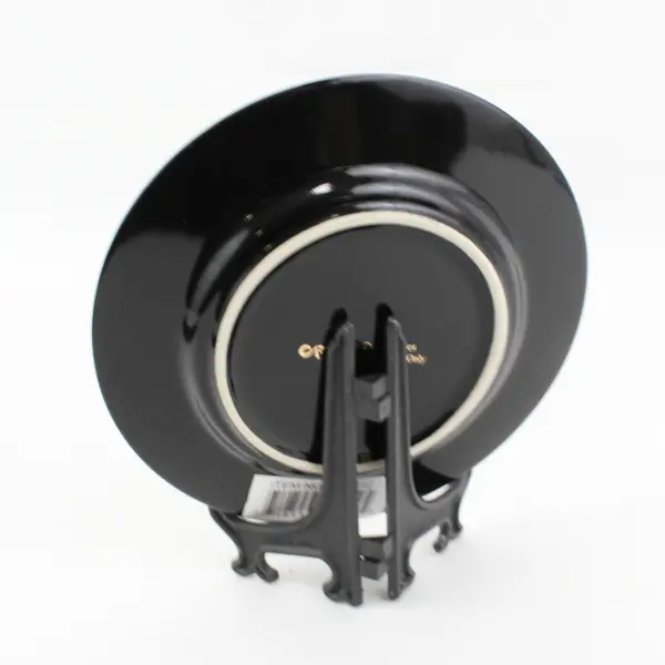 C & F Collectables Sagittarius Horoscope Souvenir Plate Black W/ Gold Trim 6.25"