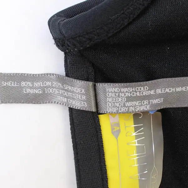 LA Hearts Solid Black Spaghetti Strap Halter Bikini Top Women's Medium