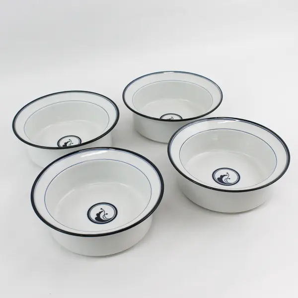 Set of 4 Dansk Flora Juniper Rim Cereal Bowls 