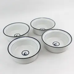 Set of 4 Dansk Flora Juniper Rim Cereal Bowls 