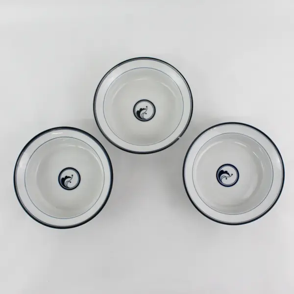Set of 3 Dansk Flora Juniper Rim Cereal Bowls 