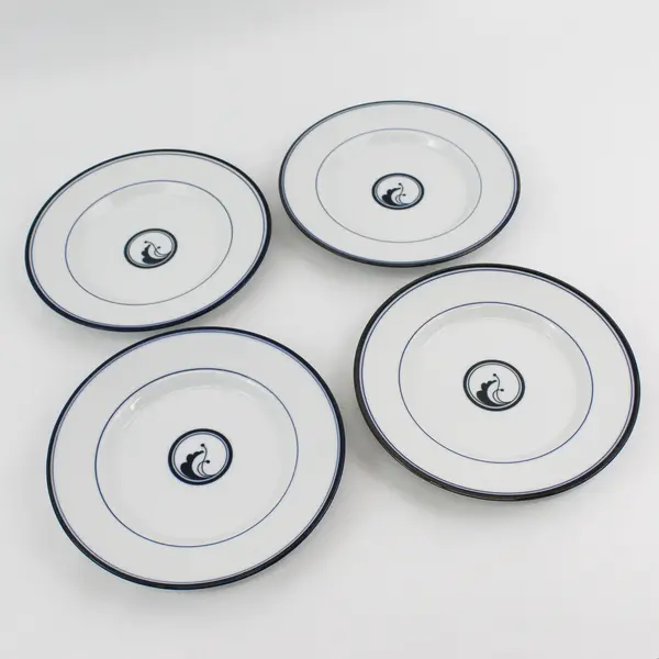 Set Of 4 Dansk Flora Juniper Bread Plates  Japan 7.25"