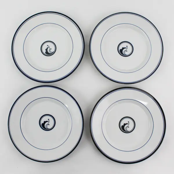 Set Of 4 Dansk Flora Juniper Bread Plates  Japan 7.25"