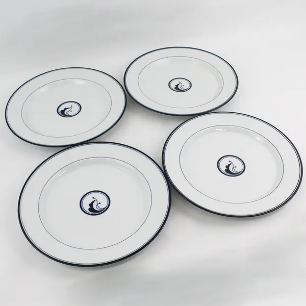 Set Of 4 Dansk Juniper Dinner Plates Flora Japan 10.75"