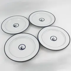 Set Of 4 Dansk Juniper Dinner Plates Flora Japan 10.75"