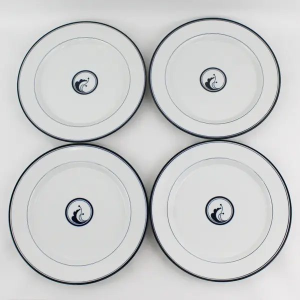 Set Of 4 Dansk Juniper Dinner Plates Flora Japan 10.75"