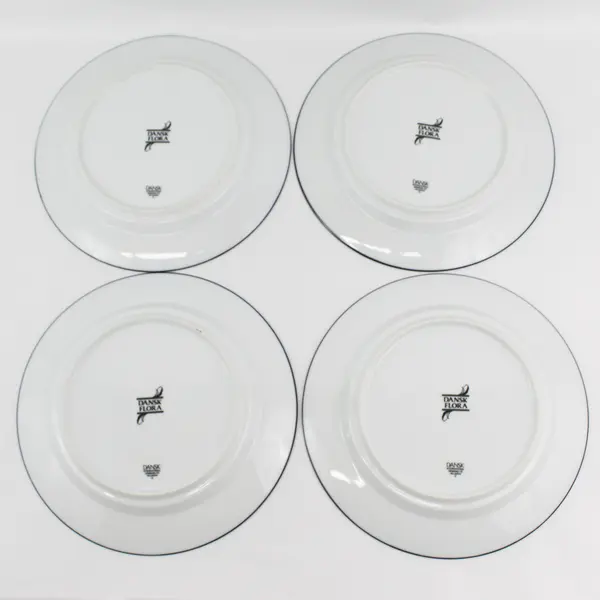 Set Of 4 Dansk Juniper Dinner Plates Flora Japan 10.75"