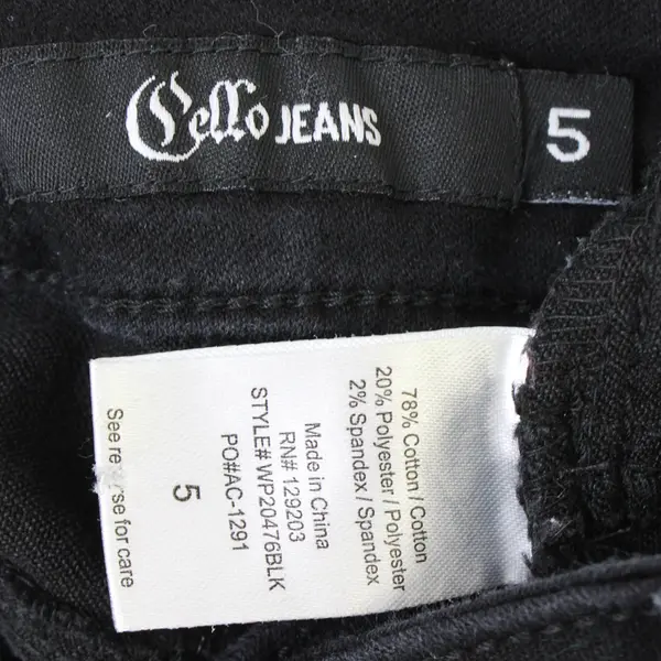 Cello Jeans Black Skinny Jeans Juniors Size 5