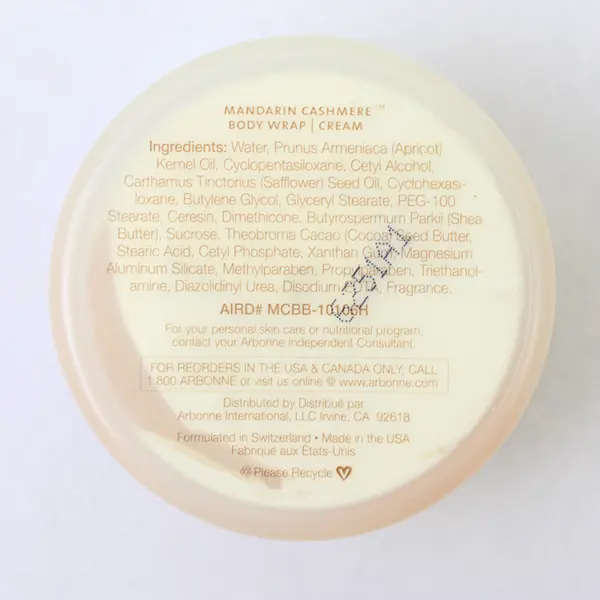 NEW SEALED Arbonne International Mandarin Cashmere Body Wrap Cream