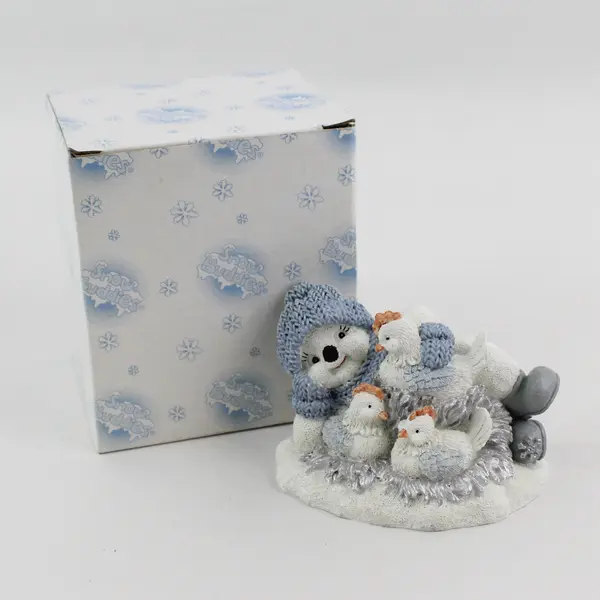 Encore Group Inc Snow Buddies "3rd Day Of Christmas" 2000 Figurine Broken Nose