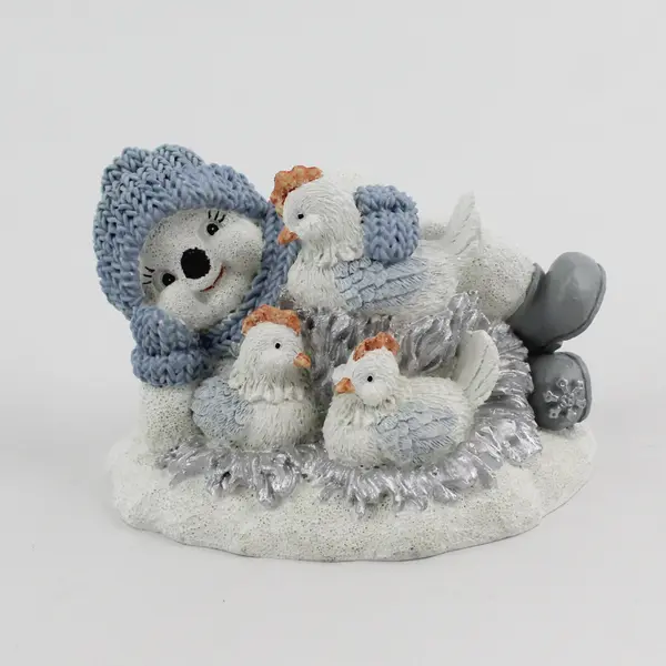 Encore Group Inc Snow Buddies "3rd Day Of Christmas" 2000 Figurine Broken Nose