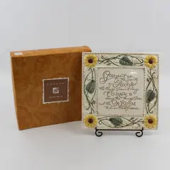 Amscan Home Square Ceramic With Metal Stand "God Grant Me Courage... Wisdom..."