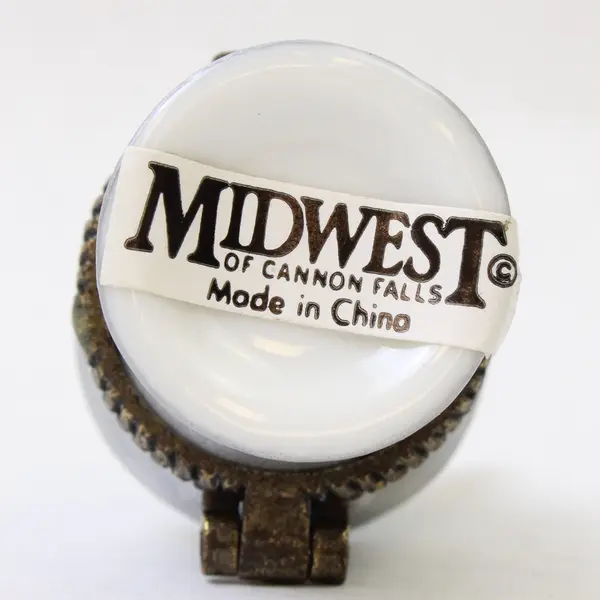 VINTAGE Midwest of Cannon Falls PHB Champagne Bottle in Ice Hinged Trinket Box