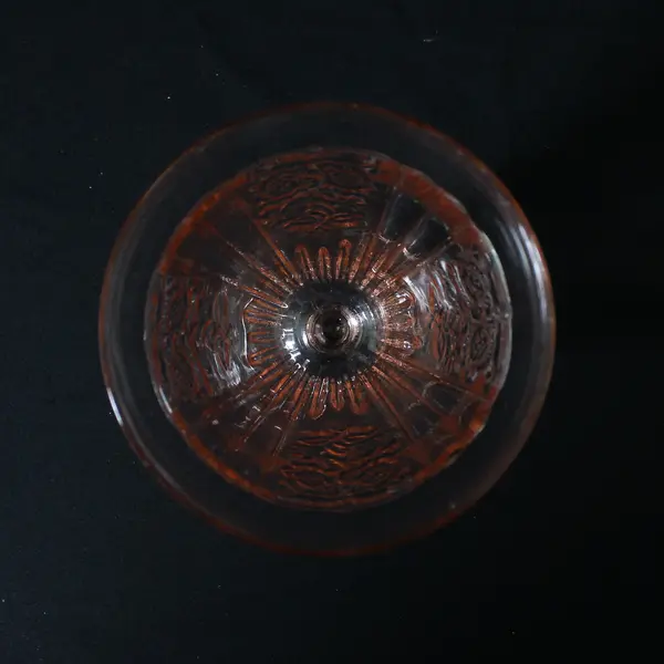 Vtg Anchor Hocking Pink Mayfair Open Rose  Footed Iced Tea Tumbler 6.5"