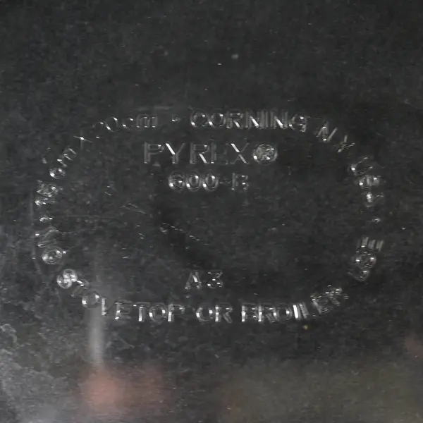 Set of 2 Vintage Pyrex Clear Glass 600-B Grab It Dish Plate 