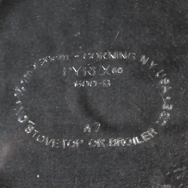 Set of 4 Vintage Pyrex Clear Glass 600-B Grab It Dish Plates 