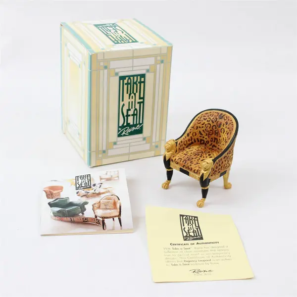 Raine Regency Leopard Take a Seat Miniature Chair 24004 NIB Dollhouse