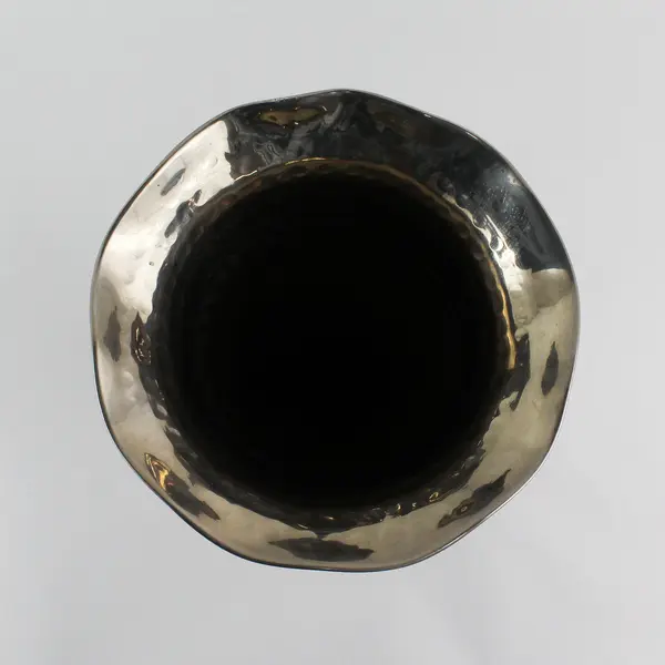 Tall Silver Plate Trumpet Shaped Vase Made in India 14" H 