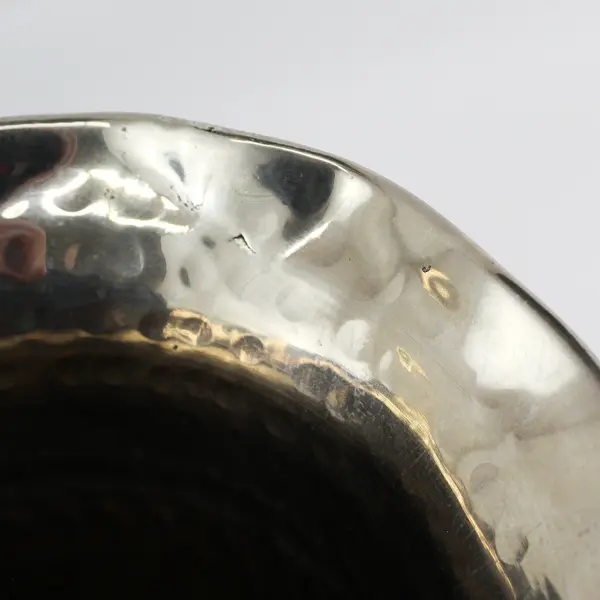 Tall Silver Plate Trumpet Shaped Vase Made in India 14" H 